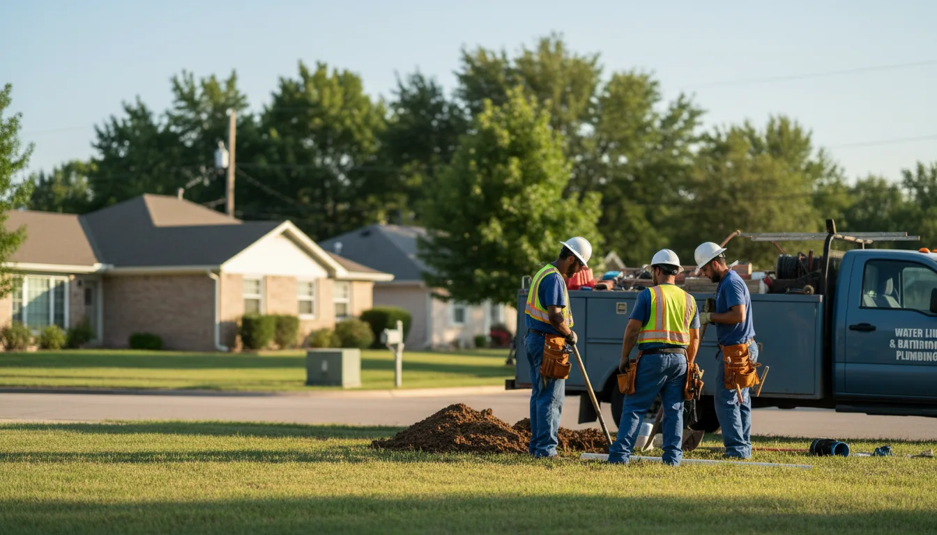 Residential water line and bathroom plumbing service in Sardis, MS